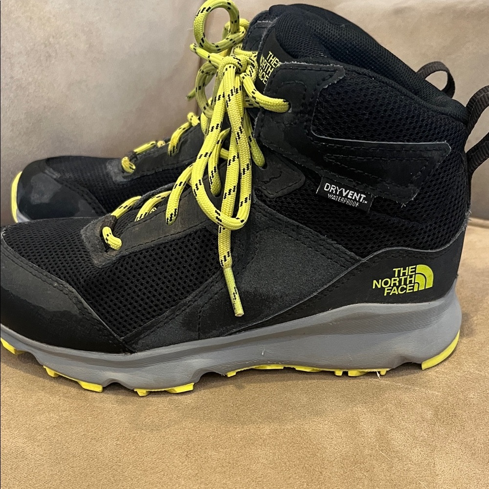 The North Face Kids Black and Yellow Boots